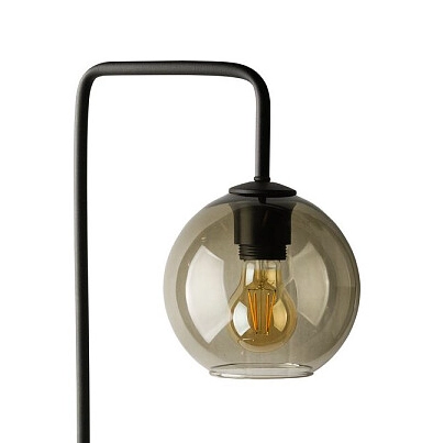 Loftowa lampka stojąca Monaco 9308 szklana do gabinetu czarna