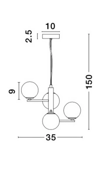 Modernistyczna lampa wisząca Talca do jadalni złota biała