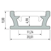 Metalowy profil do taśm EKPR5382 Eko-light 1m srebrny