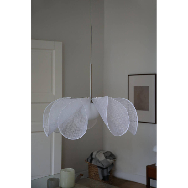 Wisząca lampa jadalniana STYRKA 108818 Markslojd nad stół biały srebrny