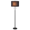 Lampa podłogowa Fogo LP-0304/2F BK Light Prestige tuba do sypialni czarna