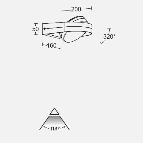 Ścienny kinkiet FELE 5196301118 Lutec LED 13,5W 3000K IP54 elewacyjny szary