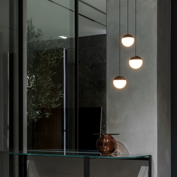 Lampa kulista wisząca Mica ABR-LW-MIC-C LED 9W 2700K do sypialni czarna
