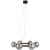 Modernistyczna LAMPA wisząca CIRCLE 108051 Markslojd loftowa OPRAWA metalowy ZWIS szklane kule czarne przydymione