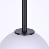 Wisząca lampa modernistyczna Faro K-4885 kulista nad łóżko czarna