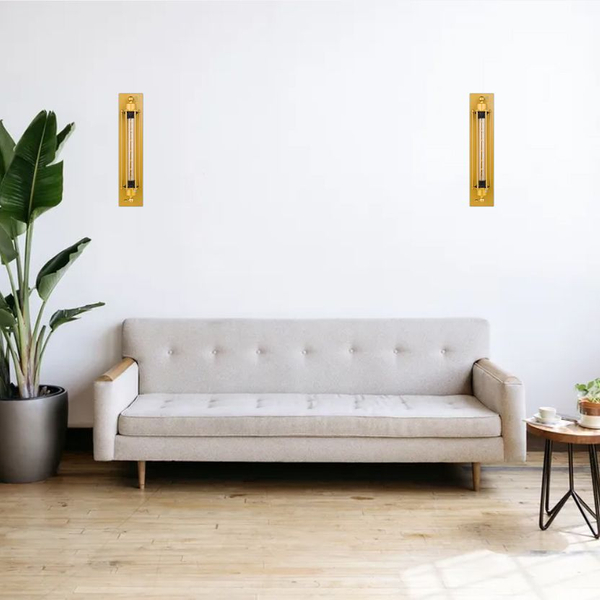Lampa ścienna Retro Loft ABIGALI-KR-E27-GOLD-BLACK złota czarna