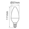 Płomykowa żarówka Lin247576 LED E14 C37 7W 630lm 230V biała ciepła