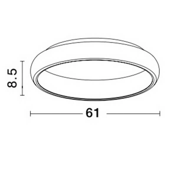 Nowoczesny plafon kuchenny Tolu LED 50W nad stół biały