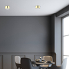 Nasufitowa lampa do salonu Top 6096 owalna krążek biała złota