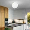 Sufitowa lampa kulista Mapa biała szklana 1xE27 42W okrągła plafon do kuchni 59839
