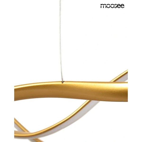 Falista lampa wisząca WAVES złota MSE1501100591 1xLED 56W 3000K do sypialni