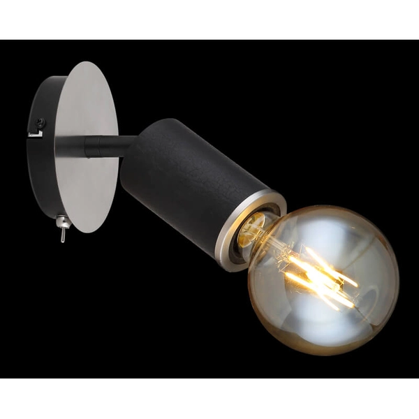 Ścienna lampa regulowana Joseba 54032-1B do czytania czarna