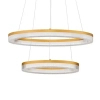Metalowa lampa wisząca LANTELVO LE45393 LED 47W 2700-4000K ringi złote