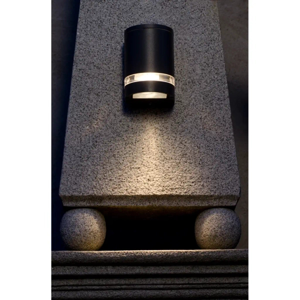 Zewnętrzna LAMPA ścienna FOCUS 5604101118 Lutec metalowa OPRAWA elewacyjny kinkiet tuba IP44 szara
