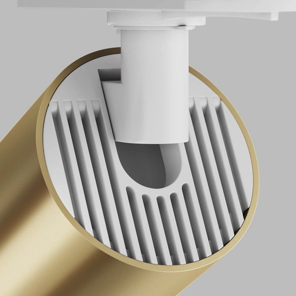 Lampa do szynoprzewodu Focus TR020-1-U-GU10-WMG 1-faz sufitowa złoty biały