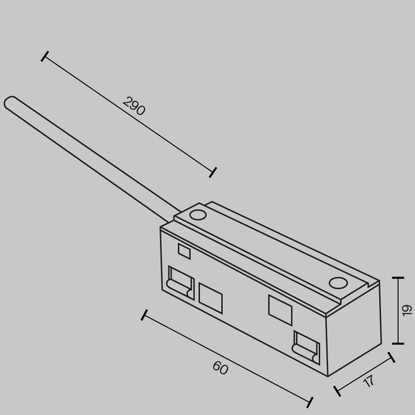 Wejście do zasilania magnetycznych szyn Exility TRA034B-42W-1 białe