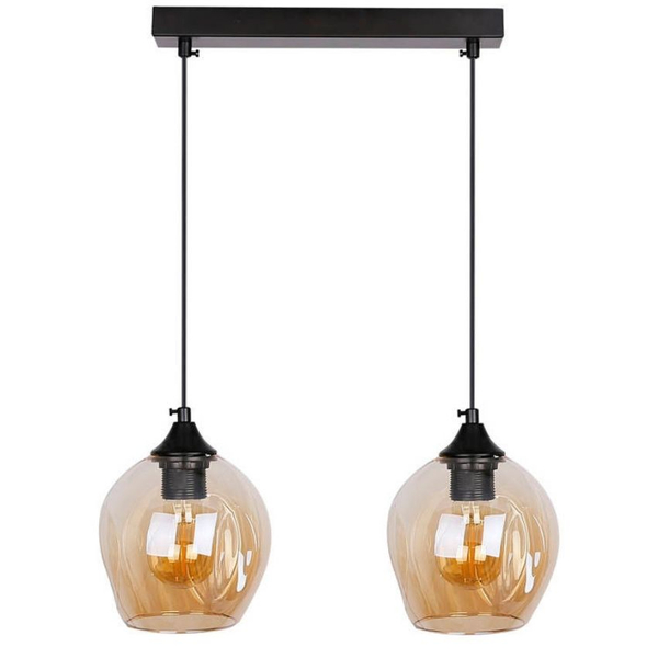 Lampa wisząca nad wyspę Aspa 32-00590 Candellux szklane klosze brązowe