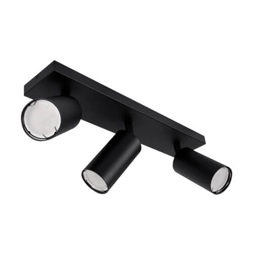 LAMPA sufitowa MANAM 03765 Ideus regulowana OPRAWA metalowe tuby reflektorki na listwie czarne