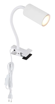 Lampa biurkowa Herti 57911KW regulowana z mocowaniem biała