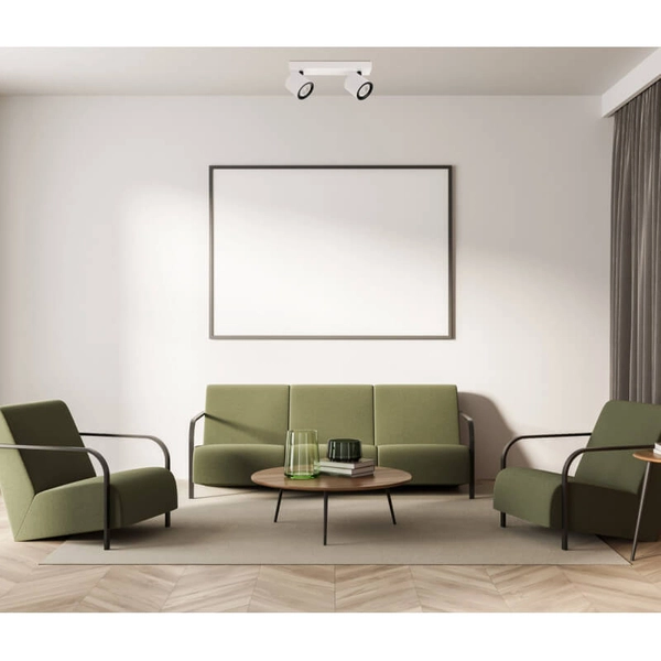 Pokojowa lampa sufitowa Karlota nowoczesny spot biały