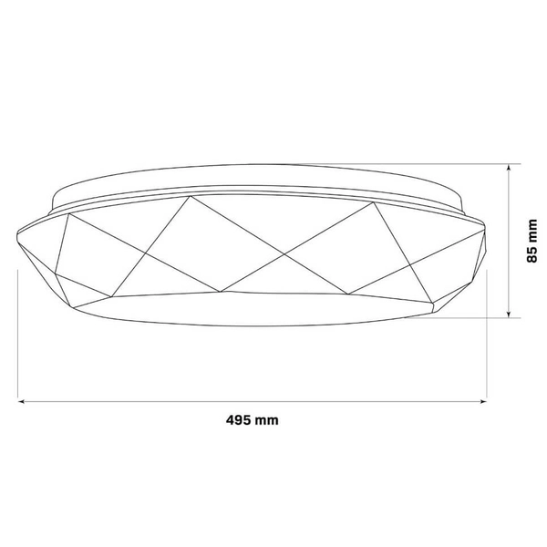Plafon z pilotem GALAXY 325761 LED 72W 3000-6000K do salonu biały