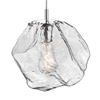 Szklana lampa wisząca kamień  ROCK P0488-01A-F4AC chrom przezroczysty