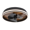 Lampowentylator z pilotem Faustine czarny brązowy 71016 LED 30W 3000-6500K CCT