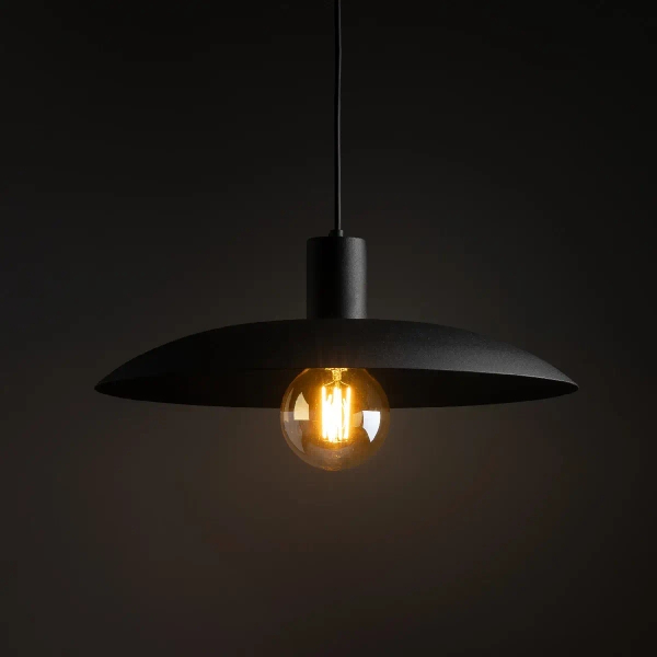 Wisząca lampa na kablu Astra 10712 owalny abażur nad stół czarny