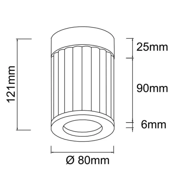 Szklana lampa sufitowa Fiatto PL Nero 8 OR86102 tuba czarna