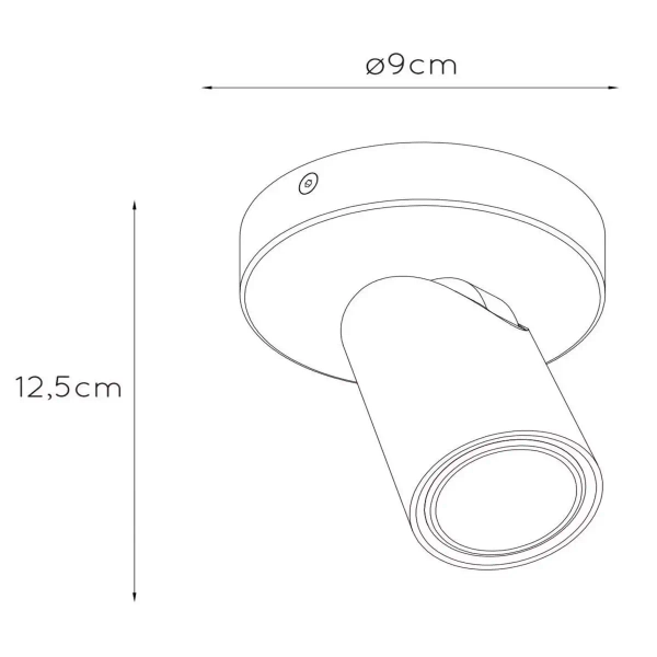 Regulowana lampa natynkowa XYRUS 23954/06/30 Lucide tubka czarna