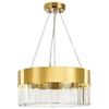 Glamour LAMPA wisząca CGLUC COPEL okrągły zwis do salonu mosiądz przezroczysty