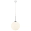 Lampa wisząca salonowa CAFE 39573001 szklana kula biały srebrny