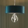 Lampa wisząca na łańcuchu L&-195224 Light& abażur morski srebrna