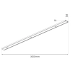 Natynkowy szynoprzewód magnetyczny 200cm Slim Magnetic ML2212 biały