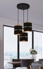 Lampa zwisowa Assam 33-17468 Candellux potrójna loft czarna złota