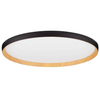 Plafon okrągły do salonu VINAMAR LE44891 LED 55W 2700-3000K czarny drewniany