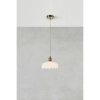 Zwisająca lampa nad blat Kurage 108857 falista mleczny klosz mosiądz