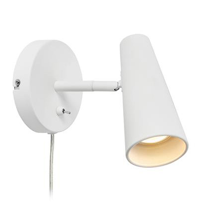 Biała lampa ścienna Crest 108199 metalowa do salonu regulowana