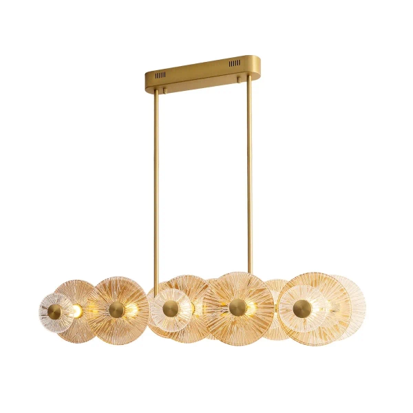 Wisząca lampa szklana ALLURE P0643 LED 51W 3000K glamour złota