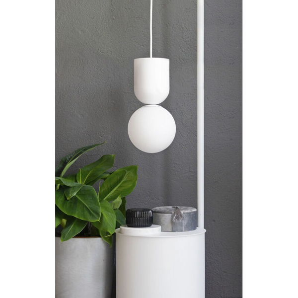 Lampa wisząca do łazienki Luoti LUA111PS0 szklana IP44 biała