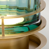 Lampa stojąca QN-ARNO-GREEN-AB retro mosiężna zielona
