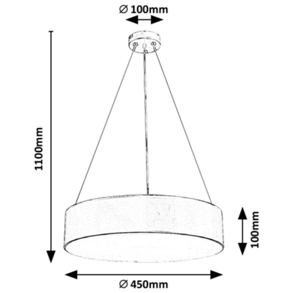 LAMPA wisząca RENATA 5084 Rabalux metalowy zwis okrągły nad łóżko biały