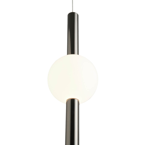 Zwisająca lampa do salonu O-Line ST-1689L BK LED 5W 3000K tuba czarna biała