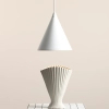 Stożkowa lampa wisząca FORM 1108G nad stół metalowa biała