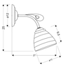 Szklana lampa ścienna Simpli 21-64288 vintage biała chrom