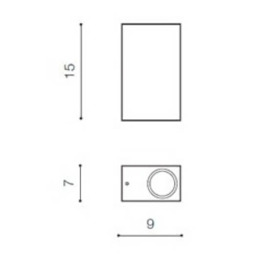 Biała lampa elewacyjna Rimini AZ2177 tuba outdoor IP54 metalowa