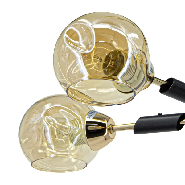 Nowoczesna lampa sufitowa 2027/5 BL TR do salonu czarna złota