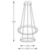 Nowoczesna wisząca Lampa Breno 18140GD-2 LED 50W 3000-6000K ringi złote