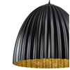 Zawieszana lampa do jadalni Telma 32027 Sigma plisowana czarna złota