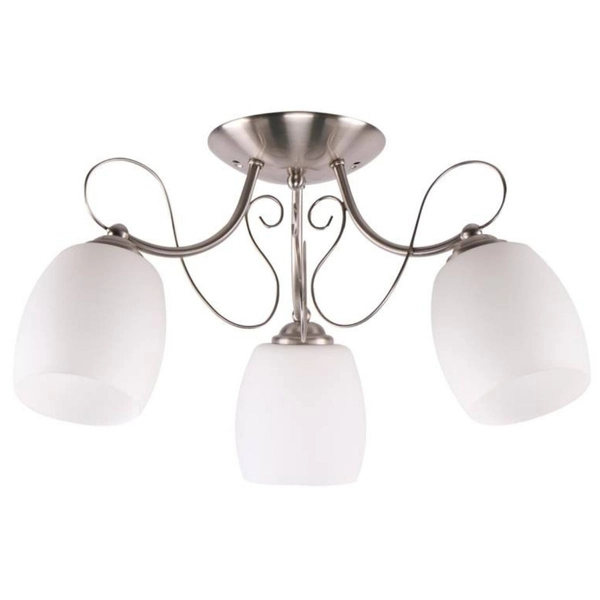 Potrójna sufitowa lampa Amba 33-78025 Candellux do jadalni szklana biała chrom